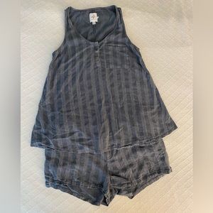 The Nines by Hatch Small Grey Maternity Tank Shorts Set EUC
